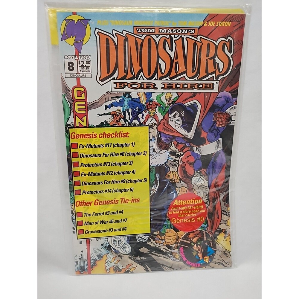 Dinosaurs For Hire Comic Book Issue 8 With Widow Maker Skycap